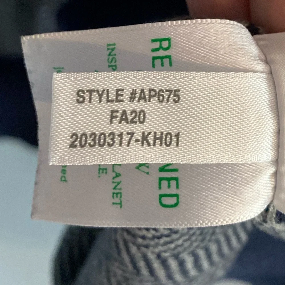 J. Crew Cotton Blue and Grey Half-Zip Sweater in Herringbone